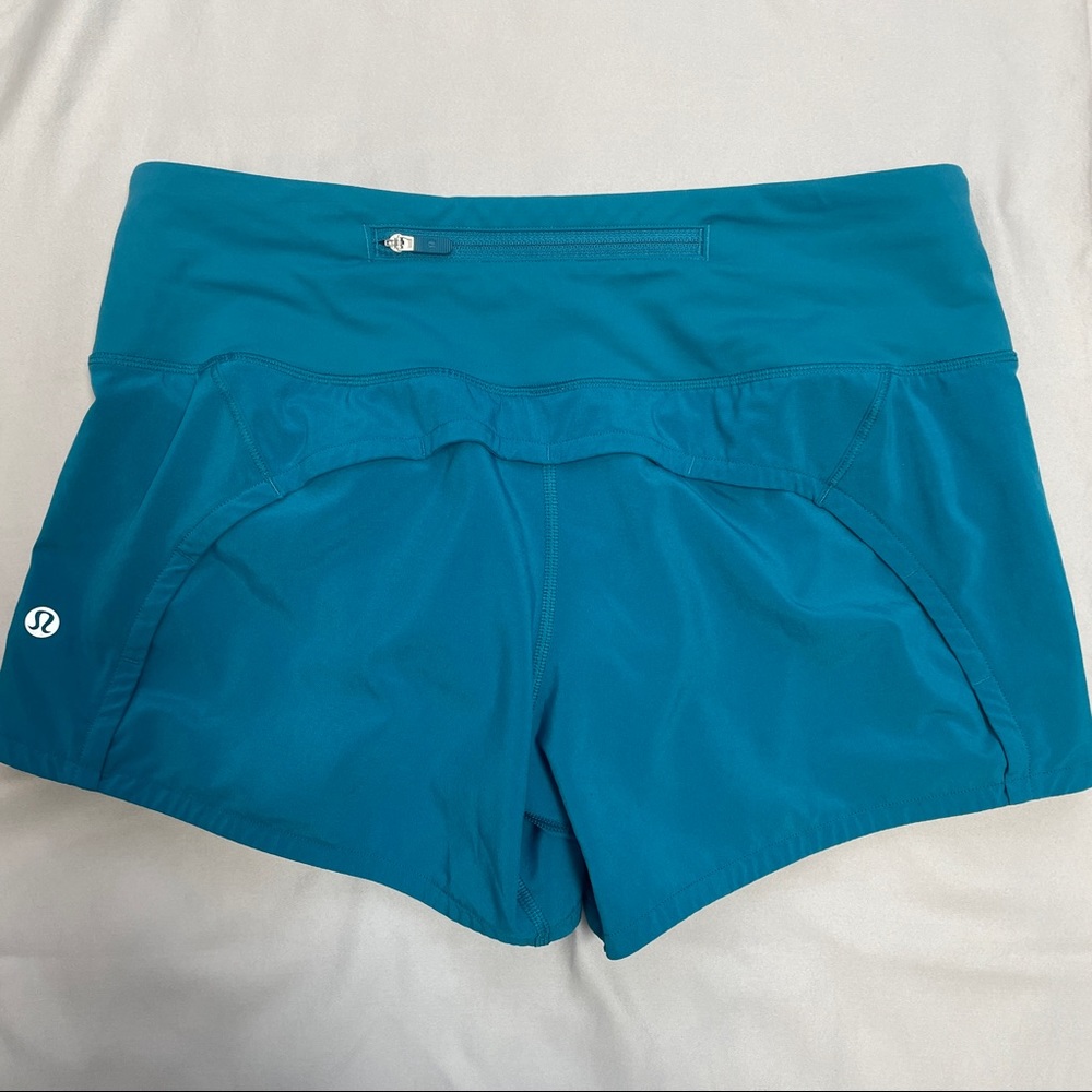 Lululemon Run Times Shorts Teal Blue 4”